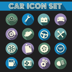 Car Repair Icon Vector Set