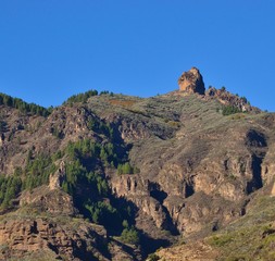 Fototapeta na wymiar Mountain landscape with cliffs, Gran canaria island