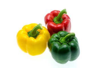 Fresh sweet pepper isolated on white background