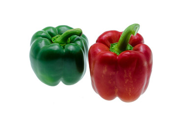 Colored paprika (pepper) isolated on a white background