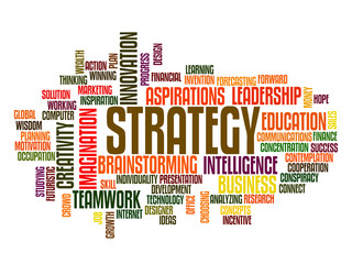 Fototapeta premium Strategy word cloud