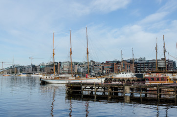 Fototapeta na wymiar Oslo harbour at summer day