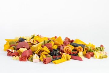 Fototapeta na wymiar Italian pasta colorful