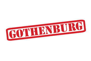 GOTHENBURG Red Rubber Stamp vector over a white background.