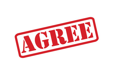 AGREE red rubber stamp text vector over a white background.