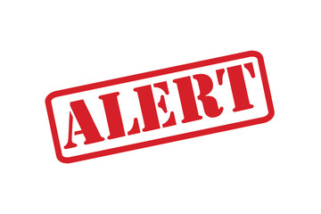 ALERT Rubber Stamp vector over a white background.