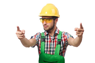 Industrial worker isolated on the white background