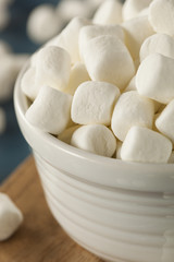White Mini Marshmallows in a Bowl
