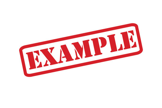 EXAMPLE Rubber Stamp vector over a white background.