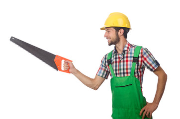 Industrial worker isolated on the white background