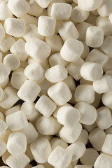 White Mini Marshmallows in a Bowl