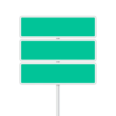 Vector set of signpost on isolated white background