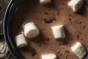 Crédence de cuisine en verre imprimé Chocolat Homemade Dark Hot Chocolate