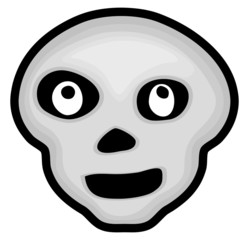Obraz premium Halloween Skull Face Drawing