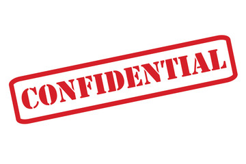 'CONFIDENTIAL' Red Stamp vector over a white background.