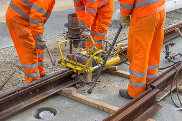 Weld Trimmer for removal of extra metal from rail head 2