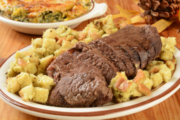 Roast beef with stuffing