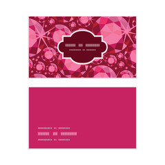 Vector ruby horizontal frame pattern business cards set