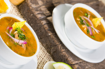 Delicious encebollado fish stew from Ecuador