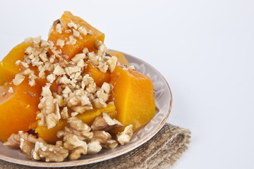 Turkish traditional Pumpkin Dessert kabak tatlisi