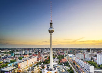 Poster Skyline van de stad Berlijn, Duitsland © SeanPavonePhoto