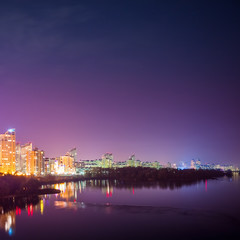Fototapeta premium Kiev city skyline by night
