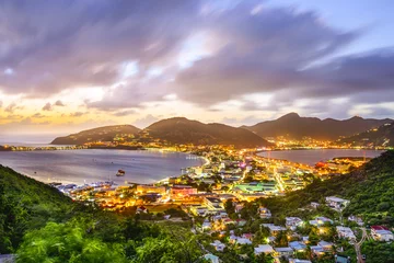 Deurstickers Philipsburg, Sint Maarten in the Caribbean © SeanPavonePhoto