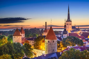 Crédence de cuisine en verre imprimé Lieux européens Tallinn, vieille ville d& 39 Estonie