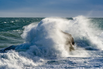 Storm in Black sea, coast of Crimea