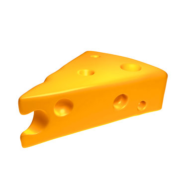 yellow cheese wedge with holes clip art preview