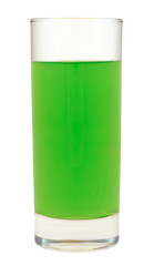 fresh kiwi juice isolated on white