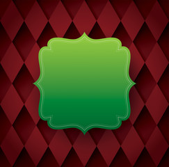 Vintage frame on red background.