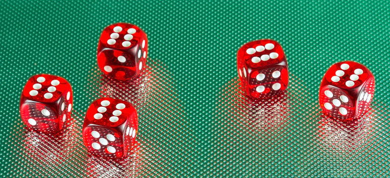Casino dices Close up