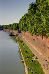 Fototapeta premium bords de la garonne à toulouse