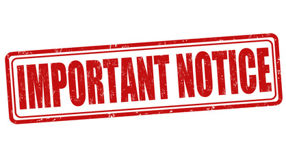 Important notice stamp