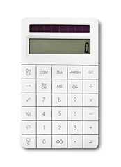 Calculator isolated on white - obrazy, fototapety, plakaty