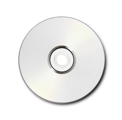 Blank CD/DVD isolated on white
