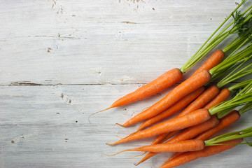 Carrots on the white background
