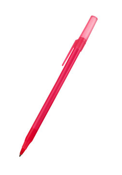 Red pen isolated on white