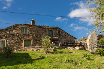 Slate stone house in Guadalajara, Spain