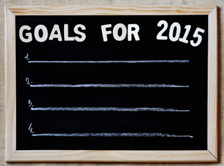 goals for 2015 - new year plans concept