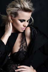 Fototapeta premium Black lingerie