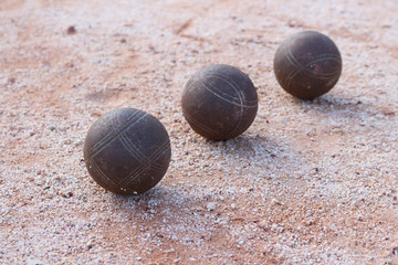 old petanque balls