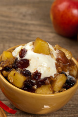 Warm Apple Saute with Ice Cream