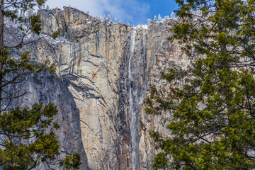 Fototapeta na wymiar Frozen Waterfall in Yosemite II