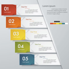 Design clean number banners template. Vector.