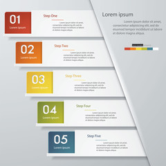 Design clean number banners template. Vector.