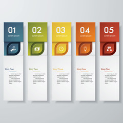 Design clean number banners template. Vector.