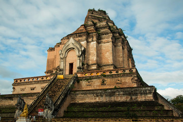 Wat Chedi Luang in chiangmai of thailand