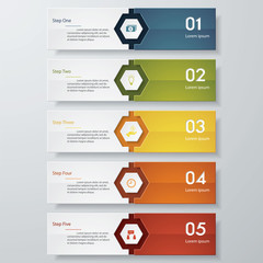 Design clean number banners template. Vector.